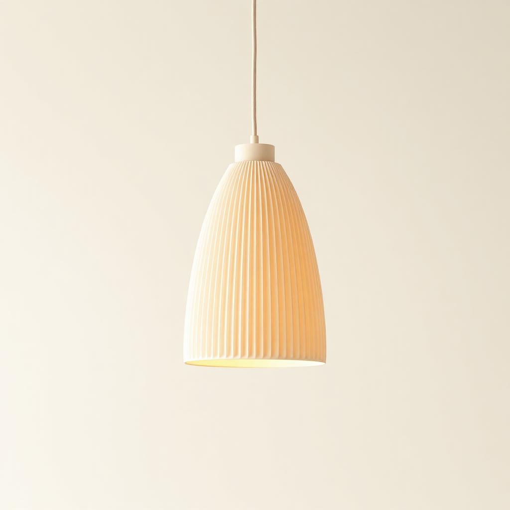 Side view of the pendant with ribbed texture